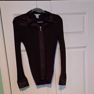 Cabi Long sleeve zip up sweater